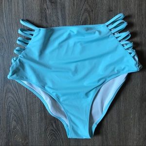 PINK high waisted bikini bottoms